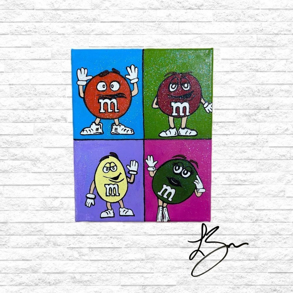 Original “M&M Party” Acrylic Painting on Canvas